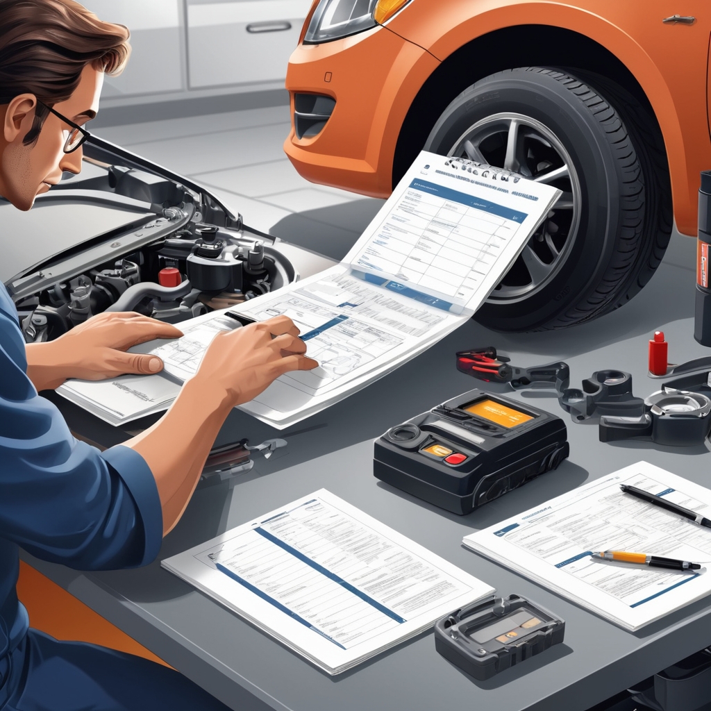 outine car service checklist with logbook — essential tasks like oil changes and brake inspections to prevent breakdowns. outine car service checklist with logbook — essential tasks like oil changes and brake inspections to prevent breakdowns.
